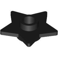 Lego Plate Special 5-Point Star 2 x 2 with One Stud / Black