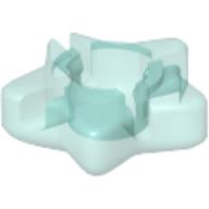 Lego Clikits Icon, Star 2 x 2 Small, with Hole / Trans-Light Blue