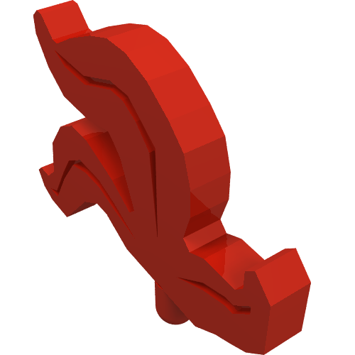 Lego Headwear Accessory Plume / Feather Triple / Red