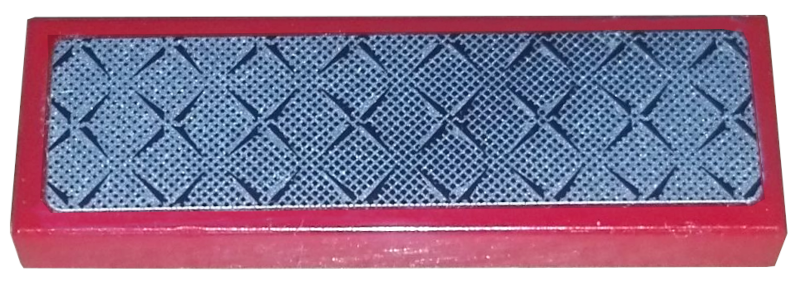 Lego Tile 1 x 3 with Silver Tread Plate Fade Pattern (Sticker) - Set 8195