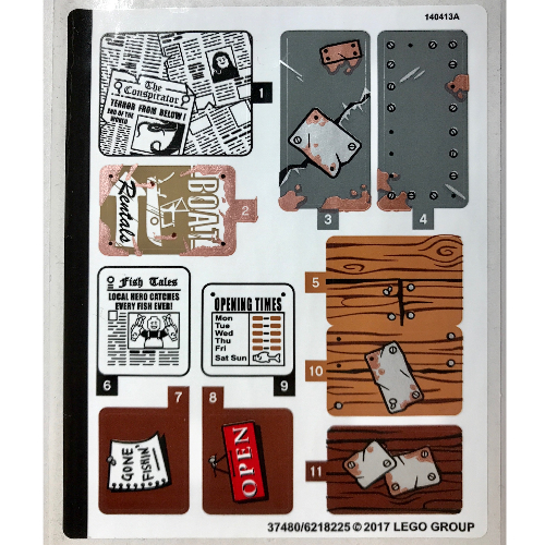 Lego Sticker Sheet for Set 21310-1 / [No Color/Any Color]