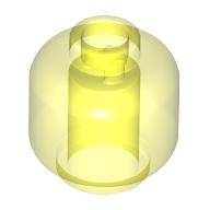 Lego Minifig Head [Plain] [Blocked Open Stud] / Trans-Neon Green