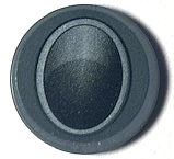 Lego Tile, Round 2 x 2 with Bottom Stud Holder with Oval Exhaust Pipe End Pattern (Sticker) - Set 42170