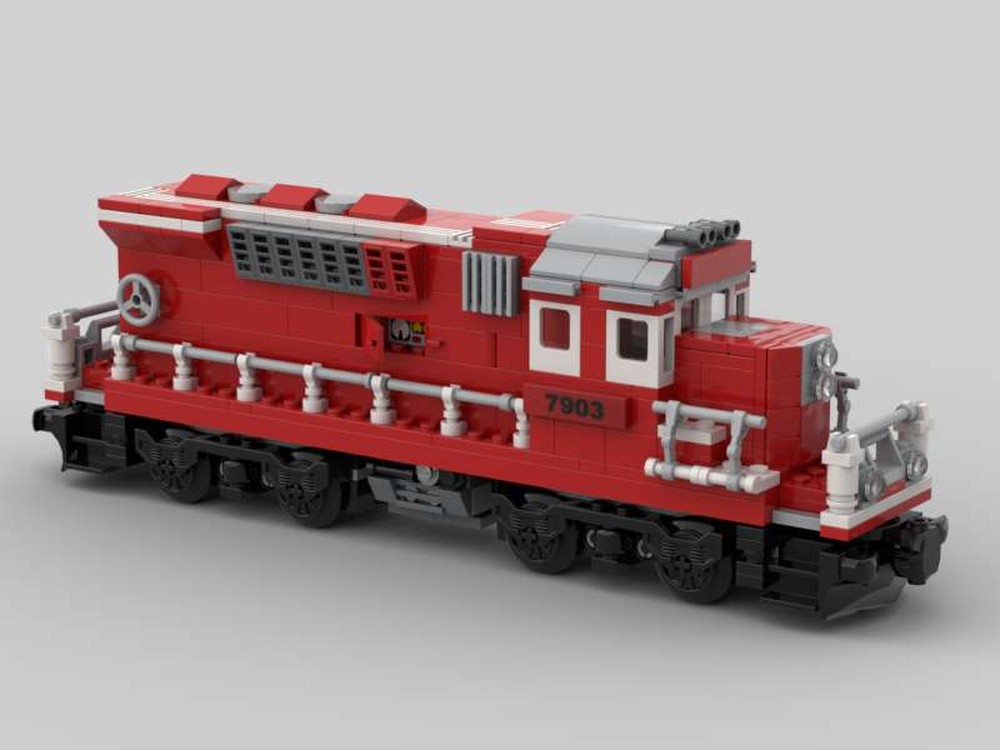 Lego Red Canadian Pacific Locomotive