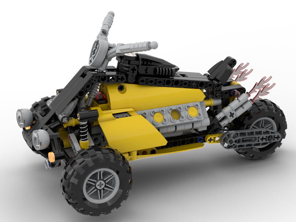 Lego Three wheels v10 engine