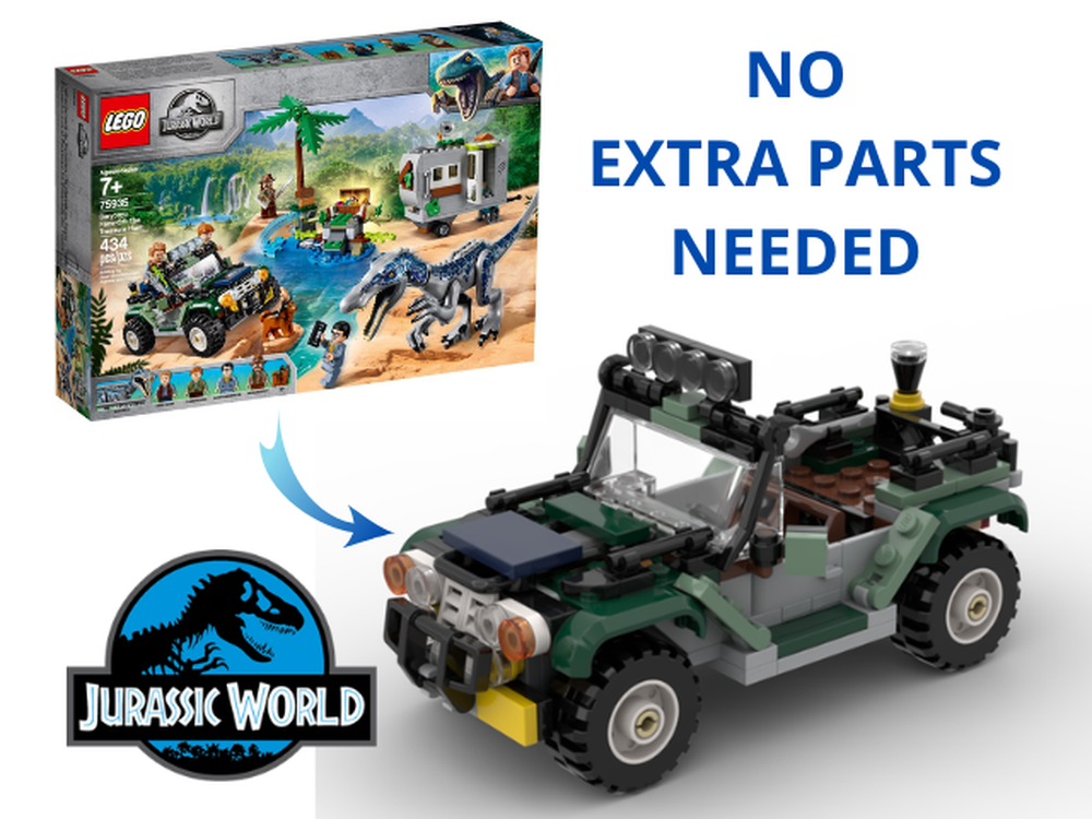 Lego 75935 8-studs-wide Jeep from Legend of Isla Nublar MOD
