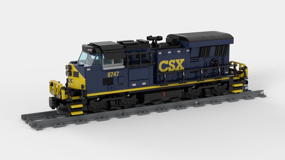 Lego Cargo Train - AC4400CW CSX Train