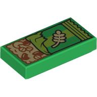 Lego Tile 1 x 2 with Granola Bar Print