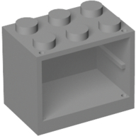 Lego Cupboard 2 x 3 x 2 with Solid Studs / Light Bluish Gray