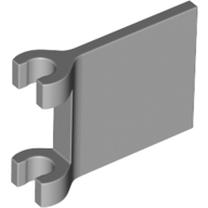 Lego Flag 2 x 2 Square, Flared Clip Edge [Thick Clips] / Light Bluish Gray