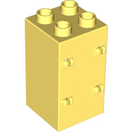 Lego Duplo Building Wall 2 x 2 x 3 with Four Hinges / Bright Light Yellow