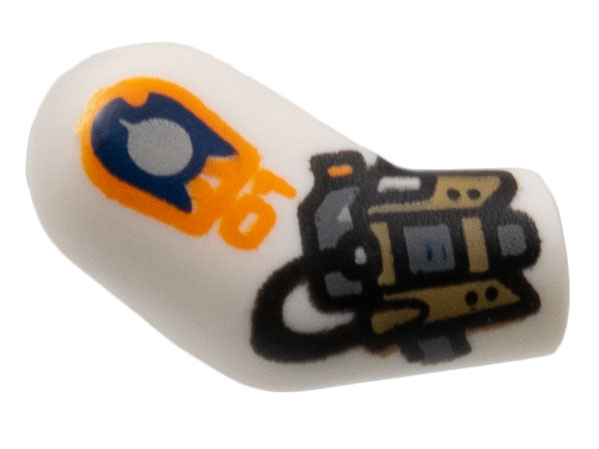 Lego Arm, Right with Badge, Cuff Weapon Pattern