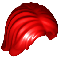 Lego Hair Mid-Length Tousled with Center Part / Red