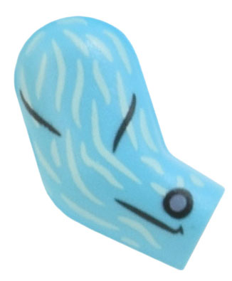 Lego Arm, Right with Creases and Wrinkles Pattern / Medium Azure