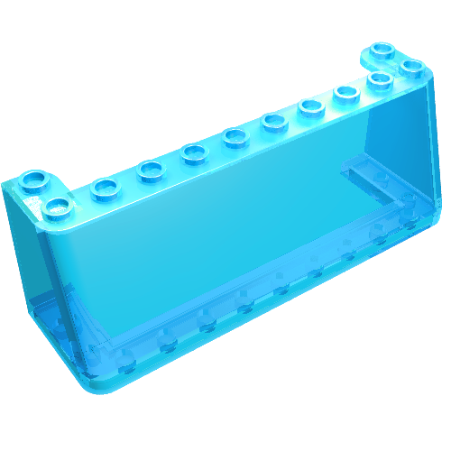 Lego Windscreen 3 x 10 x 3 / Trans-Light Blue