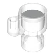 Lego Equipment Stein/Cup with White Drink Pattern / White