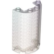 Lego Cylinder Half 2 x 4 x 5 with 1 x 2 cutout / Opal Trans-Brown