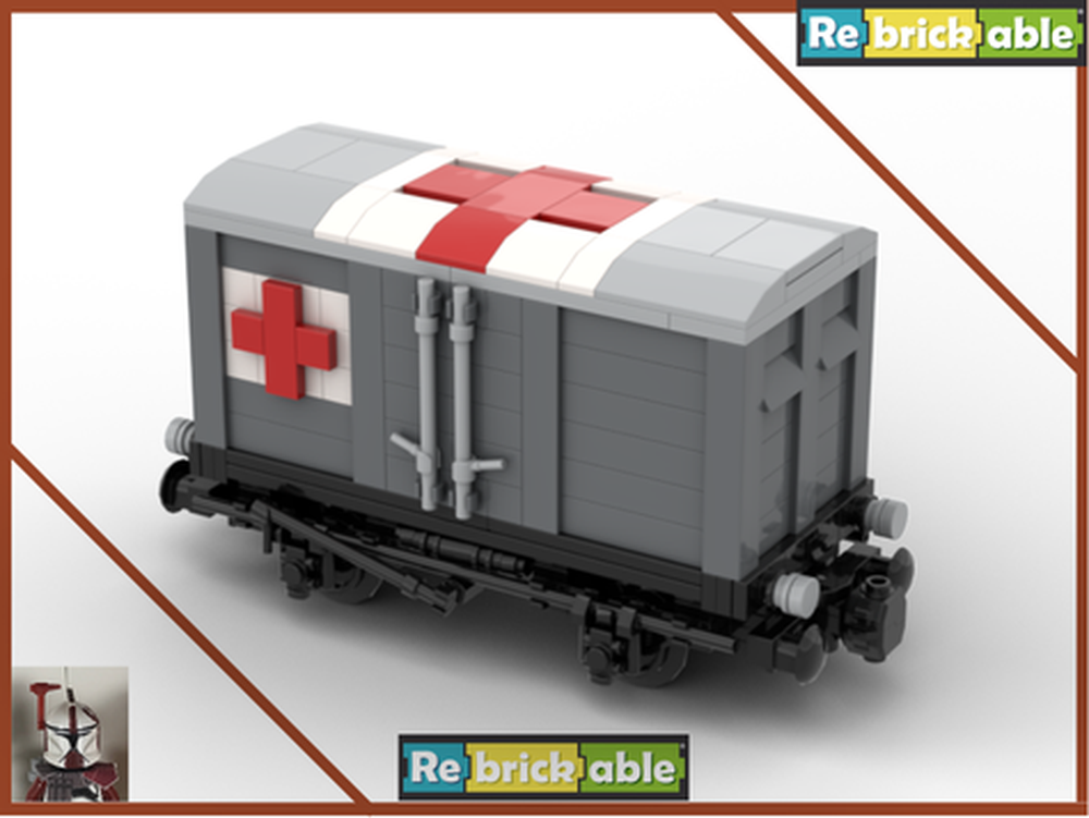 Lego (Old Version) (medical) British vented goods van (buffer magnet)