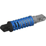 Lego Technic Shock Absorber 9L with Blue Spring / Light Bluish Gray