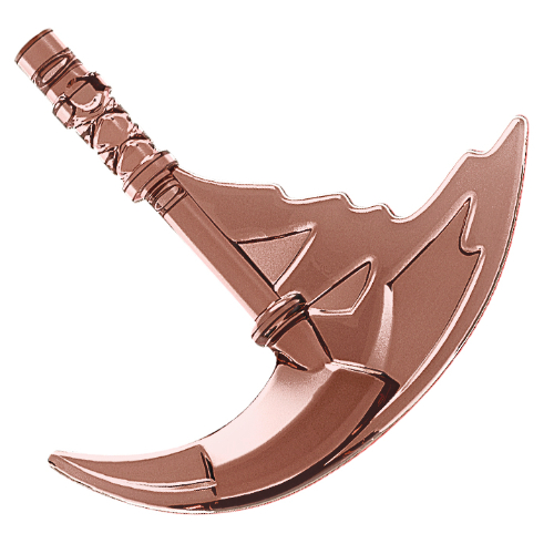 Lego Weapon Sickle with Trailing Effect / Trans-Brown