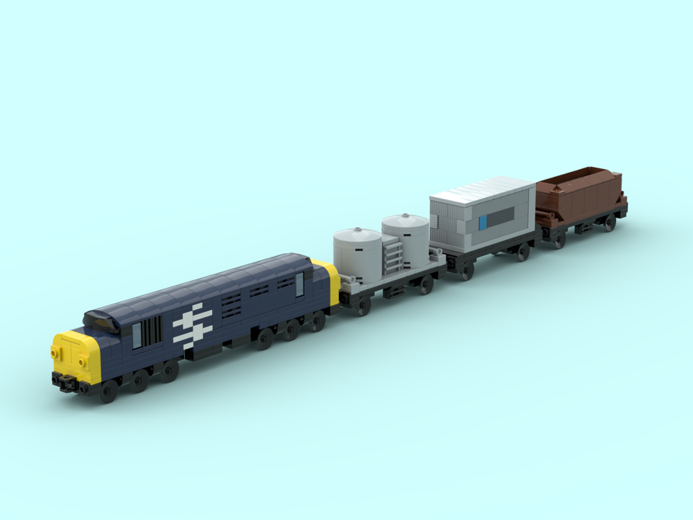 Lego 4 Wide BR Class 37 Freight Train