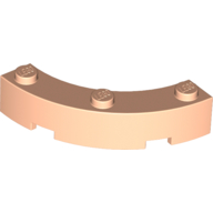 Lego Brick Round Corner 4 x 4 Macaroni Wide with 3 Studs / Light Nougat