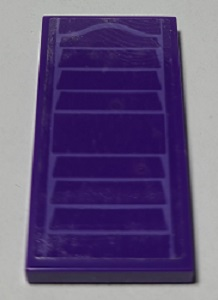 Lego Tile 2 x 4 with Medium Lavender Window Shutter Pattern (Sticker) - Set 41369