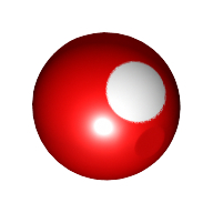 Lego Technic Ball Joint, White Dot print / Red
