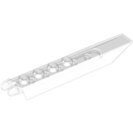 Lego Hinge Plate 1 x 8 Locking with Angled Side Extensions, Rounded Plate Underside, 9 Teeth / Trans-Clear
