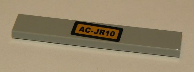 Lego Tile 1 x 6 with 'AC-JR10' Pattern (Sticker) - Set 76083