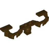 Lego Train Motor Decorative Side 10 x 2 x 2 with Open Hub Points (for RC Train Motor) / Dark Brown