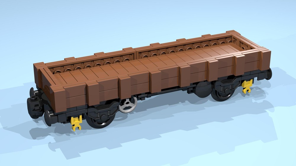 Lego 4-Wheel Flatbed Wagon (SNOT, brown)