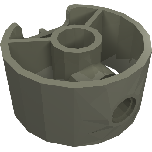 Lego Animal Body Part, Elephant Tail Ring / Dark Gray