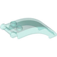 Lego Windscreen 6 x 2 x 2 with Handle / Trans-Light Blue
