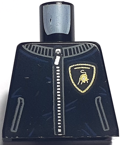 Lego Torso Racing Suit, Zipper and Lamborghini Logo Pattern / Black