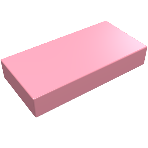 Lego Tile 1 x 2 with Groove / Pink