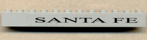 Lego Brick 1 x 12 with 'SANTA FE' Pattern (Sticker) - Set 10020