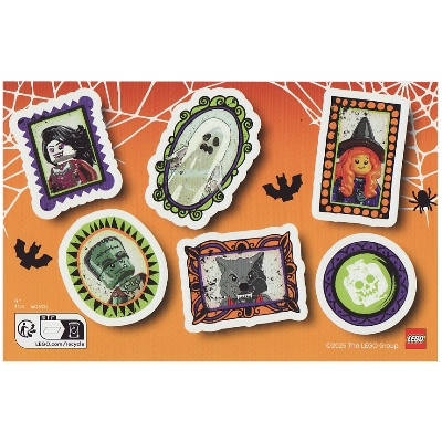 Lego Sticker Sheet, Halloween