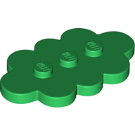 Lego Plate Special 3 x 5 Cloud with 3 Center Studs / Green