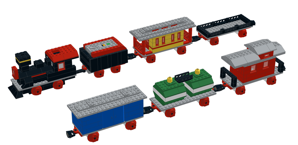 Lego Modernized and Motorized Old School 70's Train Set