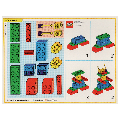 Lego Creator Board Game Model Card (Yellow): Robot / [No Color/Any Color]