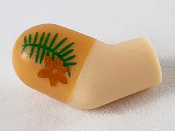 Lego Arm, Right with Nougat Short Sleeve and Hawaiian Pattern / Light Nougat