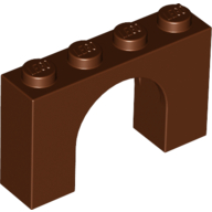 Lego Brick Arch 1 x 4 x 2 / Reddish Brown