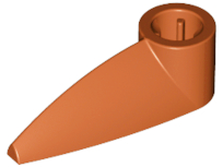 Lego Bionicle 1 x 3 Tooth with Axle Hole (Bohrok Eye) / Dark Orange