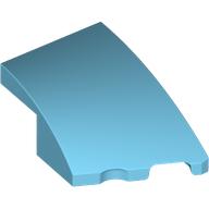 Lego Brick Wedged, Curved 3 x 2 with Stud Notch Right / Medium Azure