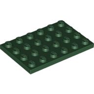 Lego Plate 4 x 6 / Dark Green