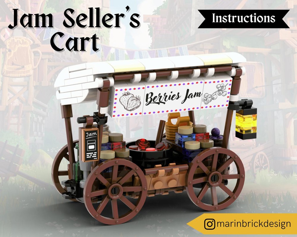 Lego Jam Seller's Cart - Lego Castle Medieval Moc