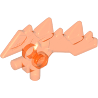 Lego Weapon Blade with Spikes and Two Bars / Trans-Neon Orange