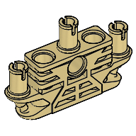 Lego Large Figure Skeletal, Torso with 3 Pins (Tohunga) / Tan