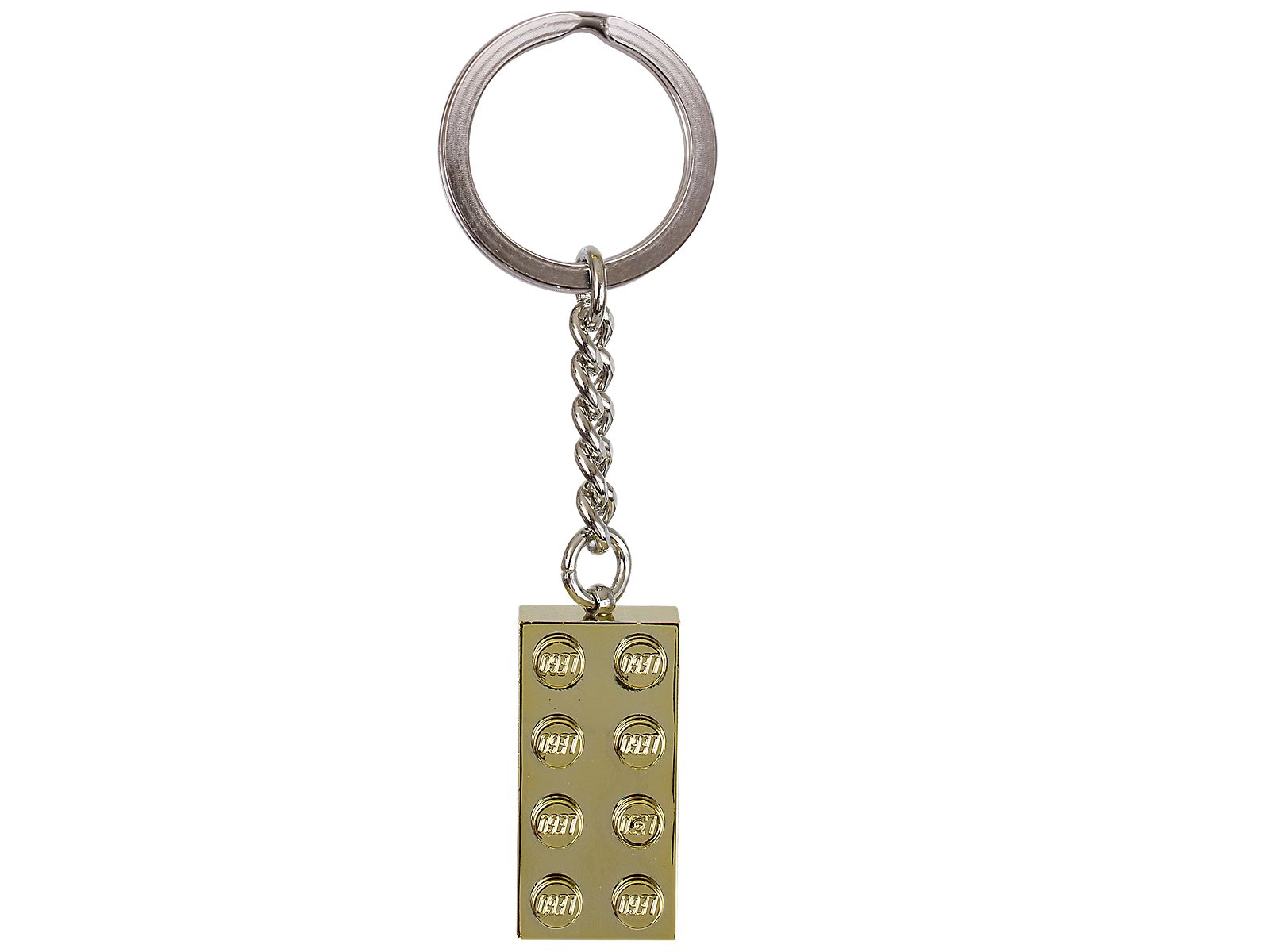 Lego Chrome Gold Brick Key Chain